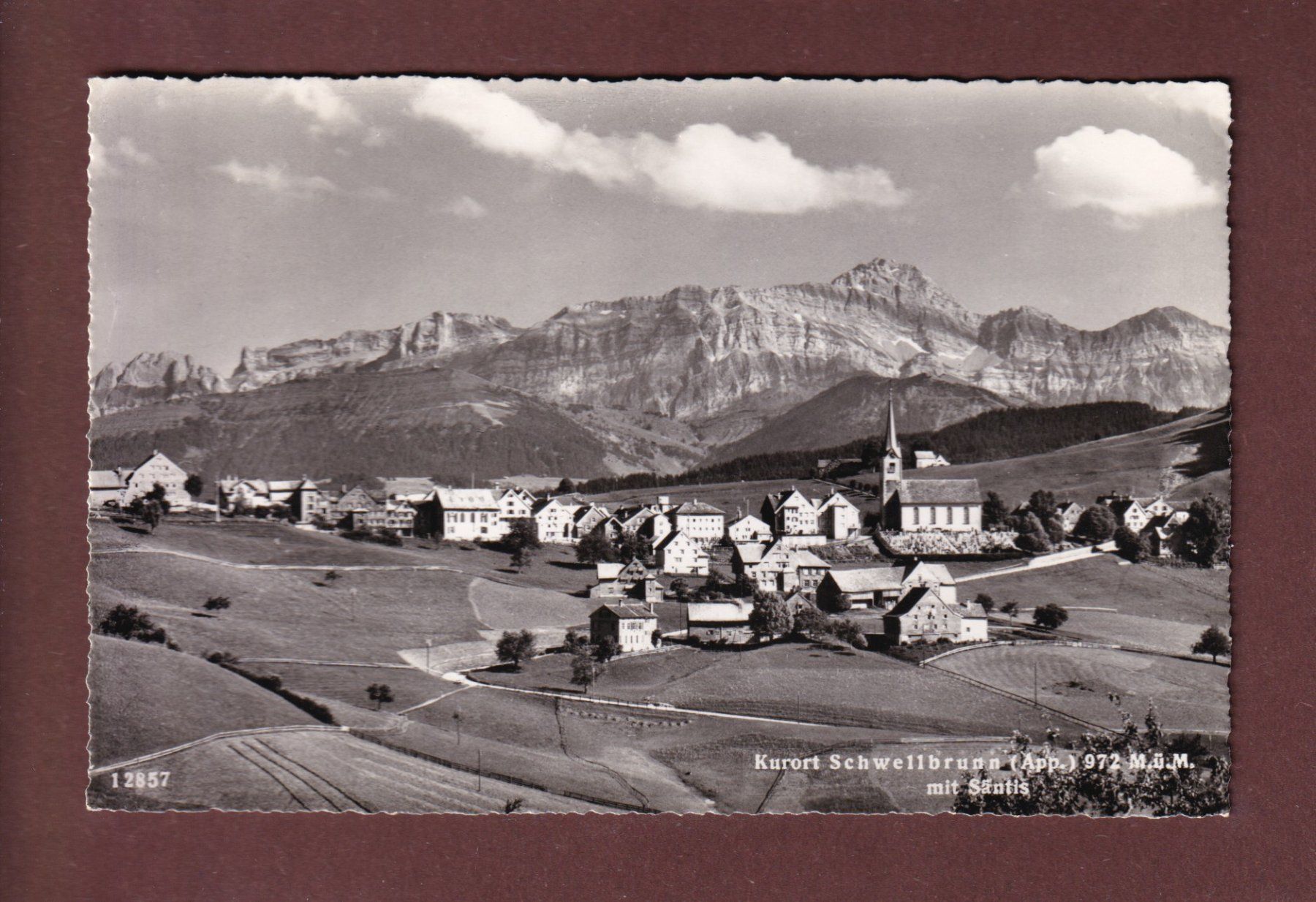 Cartoline postali: SCHWELLBRUNN - Säntis - 1953 – Usato da Pully venduto da nicecards-shop