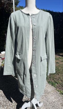 Veste longue So'So vert olive taille M/L