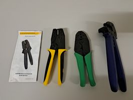 Lot mit Crimpzangen Spezialzange Kabel Quetschzange Harting