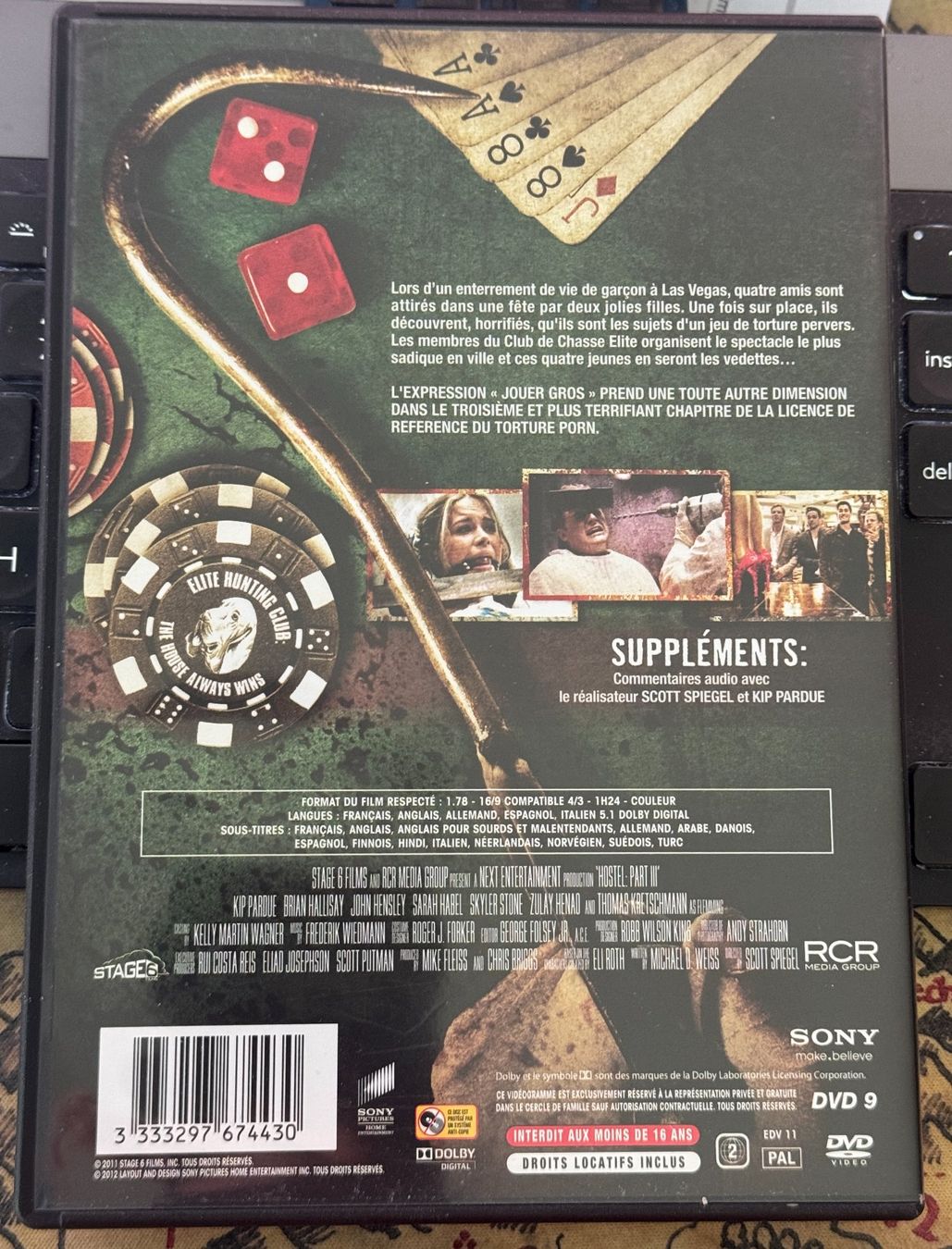 Tutti i DVDs: Hostel - Chapitre III (2011) - DVD Version non censurée – Usato da Semsales venduto da __Florian__ 2