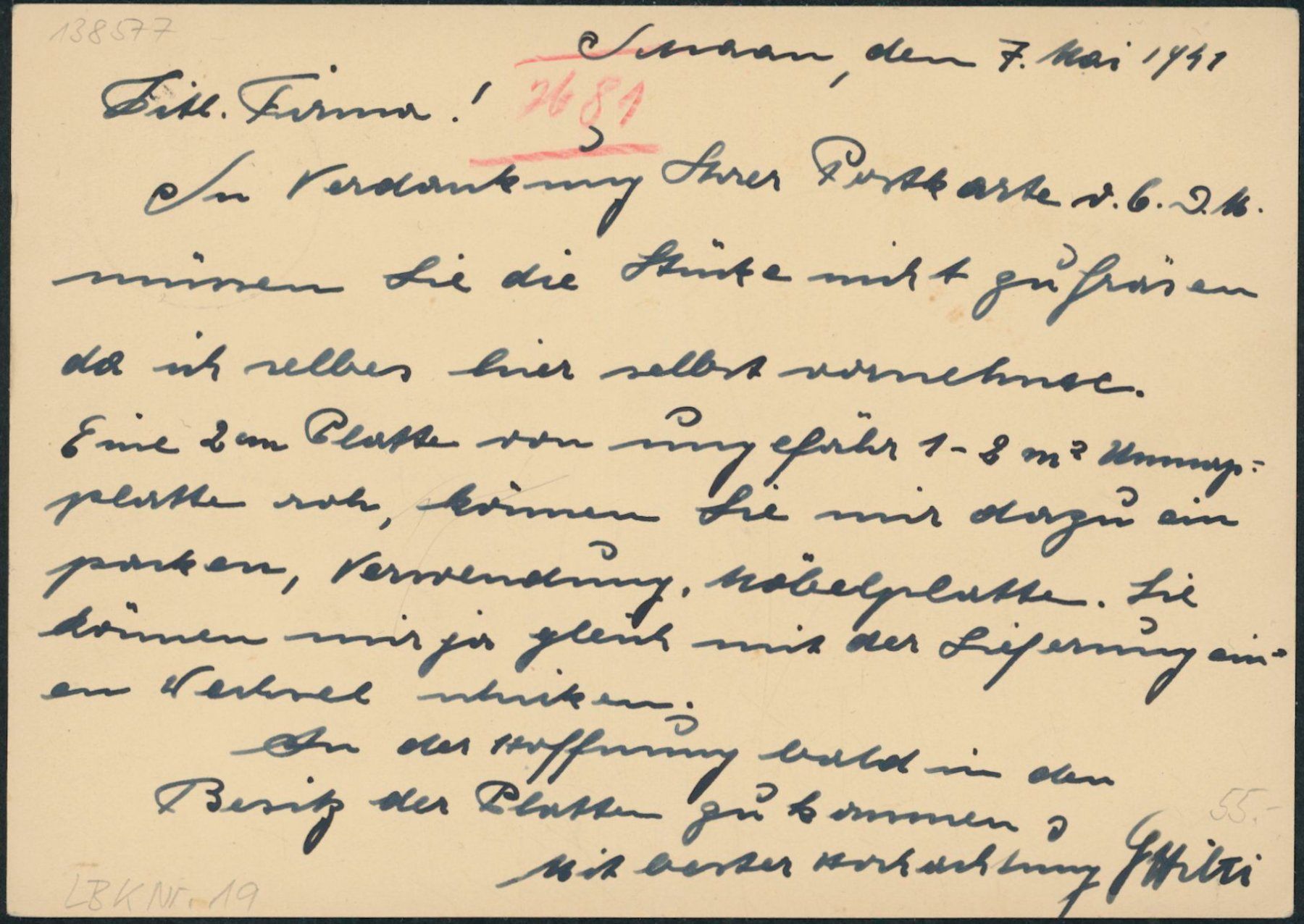 Tutti i francobolli: FL - Ganzsache - 1940 - Postkarte - Schaan – Usato da Schindellegi venduto da leecollect 1