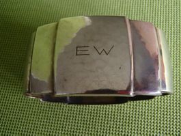 versilberter Art Deco Serviettenring EW