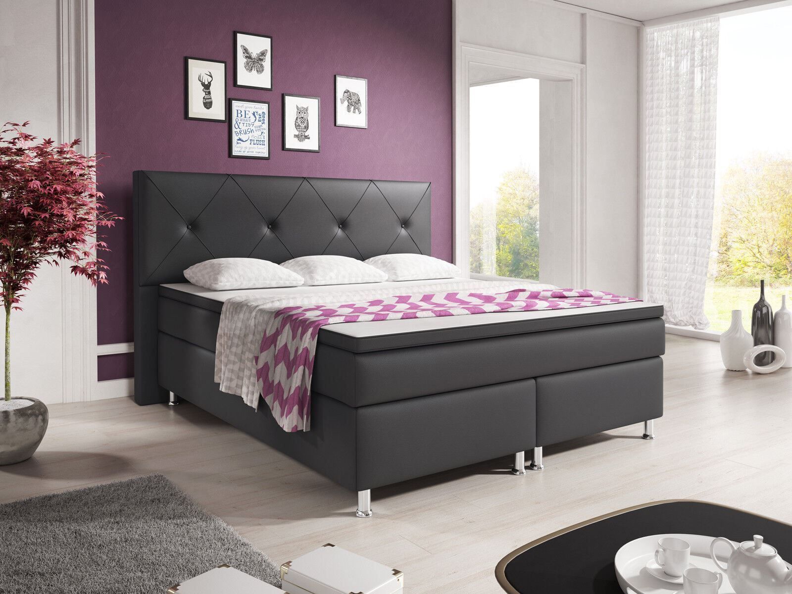 Letti: Boxspringbett 180x200 Anthrazit Bett Doppelbett – Nuovo e nell'imballaggio originale da Wallenwil venduto da toesstal-vertrieb