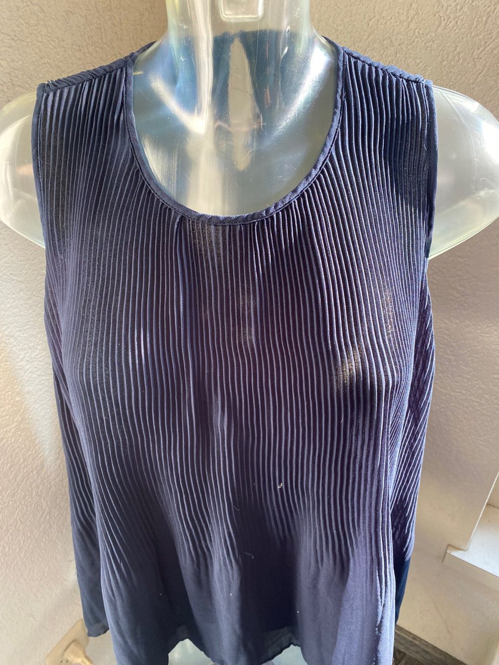 Zara Top: Zara Basic Long-TOP Grösse L dunkelblau – Usato da Allenwinden venduto da Obalu 4