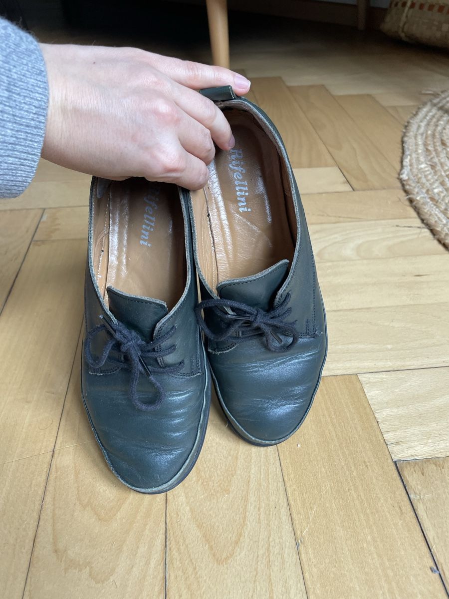 Scarpe da donna: Grüne Leder-Loafer – Usato da Zürich venduto da sam_hcd6 1