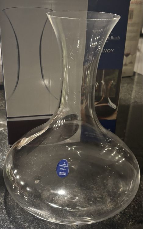 Carafe à Décanter Vintage – Verre Transparent – Effet Spirale – 1L – Années 70-80