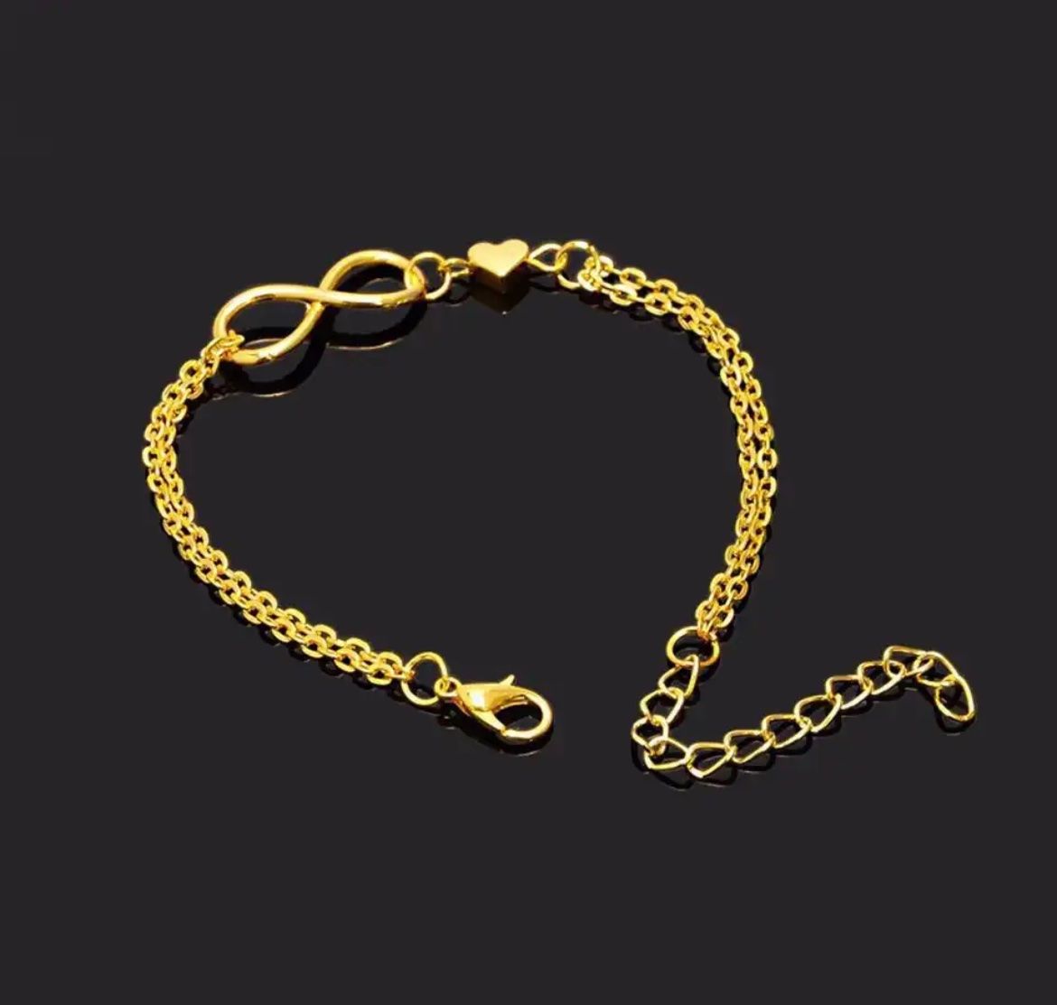 Armbänder & -reifen: Edelstahl Unendlichkeit Armbad in Gold – Neu und originalverpackt aus Oberegg von Alepokemon