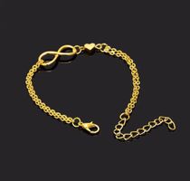 Edelstahl Unendlichkeit Armbad in Gold