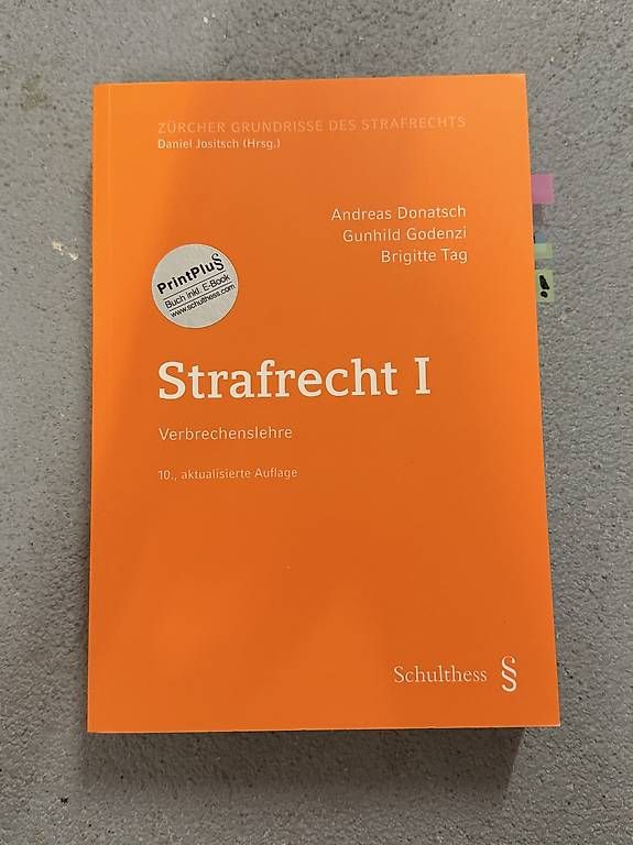 Bücher: Strafrecht I, Verbrechenslehre – Gebraucht aus Engelberg von alisha_02