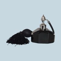 Marcel Franck Paris Vintage Parfumzerstäuber schwarzes Glas
