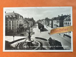 3008 La Chaux-de-Fonds. Grande Fontaine et rue Leopold Rob.