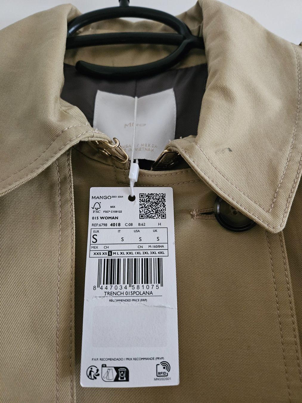 Mango Cappotti: Klassischer Trenchcoat mit Gürtel – Nuovo (secondo la descrizione) da Meiringen venduto da SilviF 2