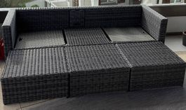 Gartenlounge, Daybed, Rattan - Top Zustand! ☀️