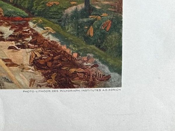 Arts picturaux & lithographies: Ferdinand HODLER "Herbstabend" – D'occasion à Grellingen par luxuskunst 1