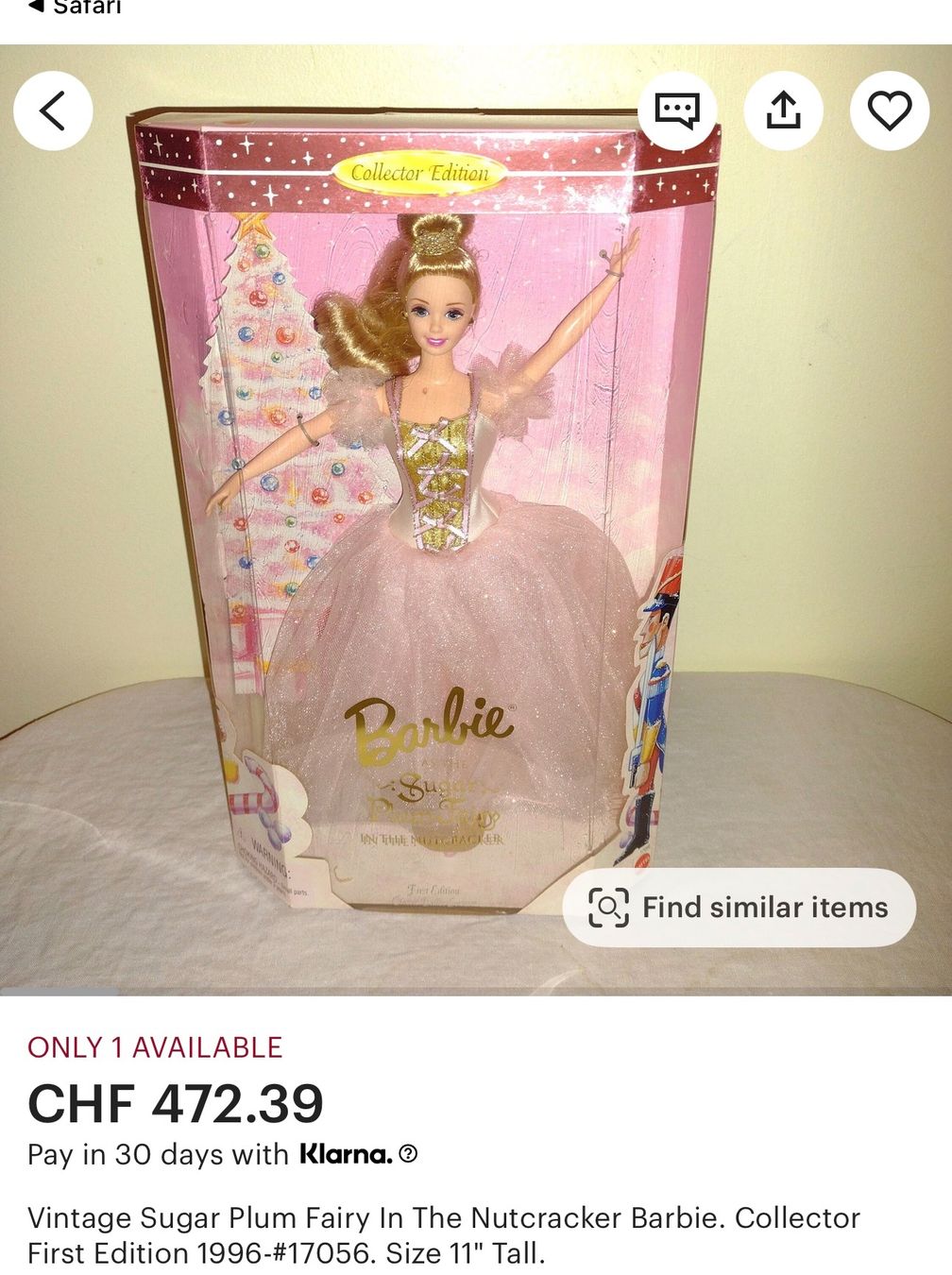 Bambole: Barbie Nussknacker Sugar Plum Fairy – Nuovo (secondo la descrizione) da Zürich venduto da Kat_5557 7