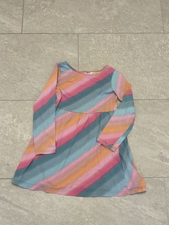 H&M Kleid Gr. 110/116 Mädchen Regenbogen Herbst Top!