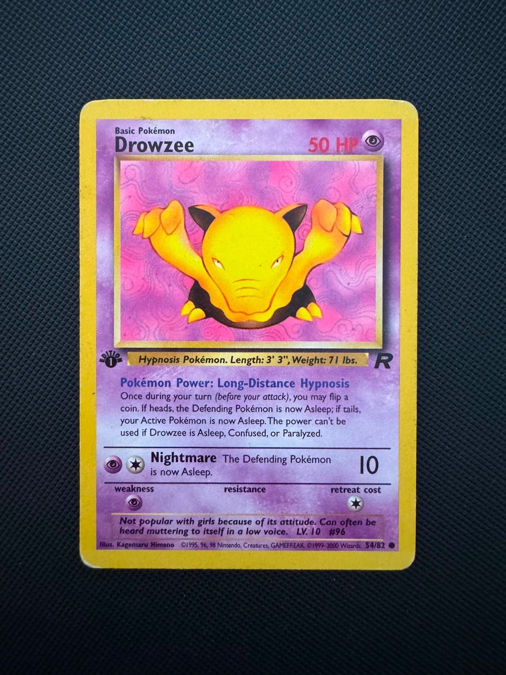 Pokémon Carte collezionabili: Pokémon Drowzee 1. Edition 54/82 – Usato da Seuzach venduto da provenzano18