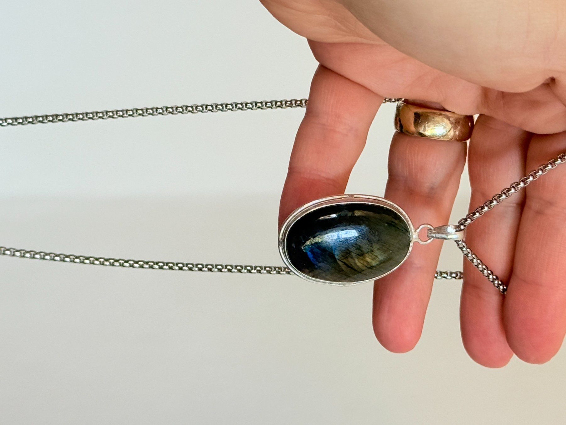 Catenine: Collier labradorite, élégant et tendance ✨ – Nuovo e nell'imballaggio originale da Genève venduto da AWWA 5