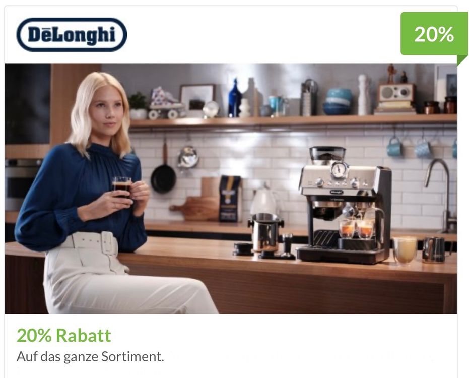 DeLonghi 20 Rabatt Gutschein Kaufen auf Ricardo