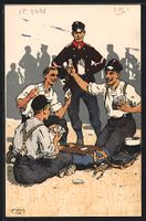Carl Moos: Grenzbesetzung 1914, Soldaten