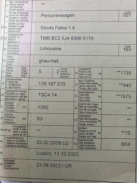 Automobili: Skoda Fabia 1.4 – Usato da Rickenbach LU venduto da trucker.s 4