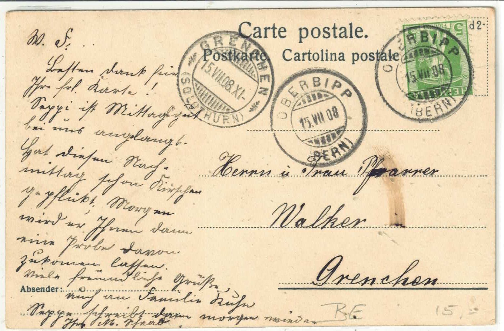 Cartes postales: Oberbipp - Generalansicht - Litho – D'occasion à Ettingen par Kartenplanet 1