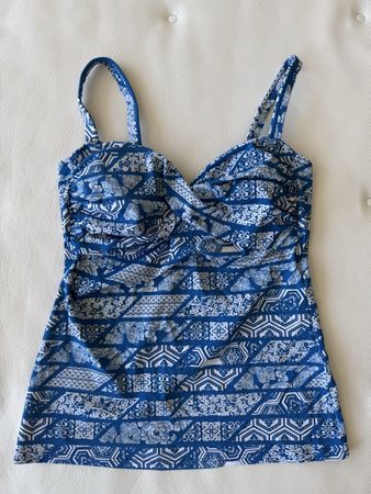 Nulu haut de Maillot de bain/top blanc et bleu