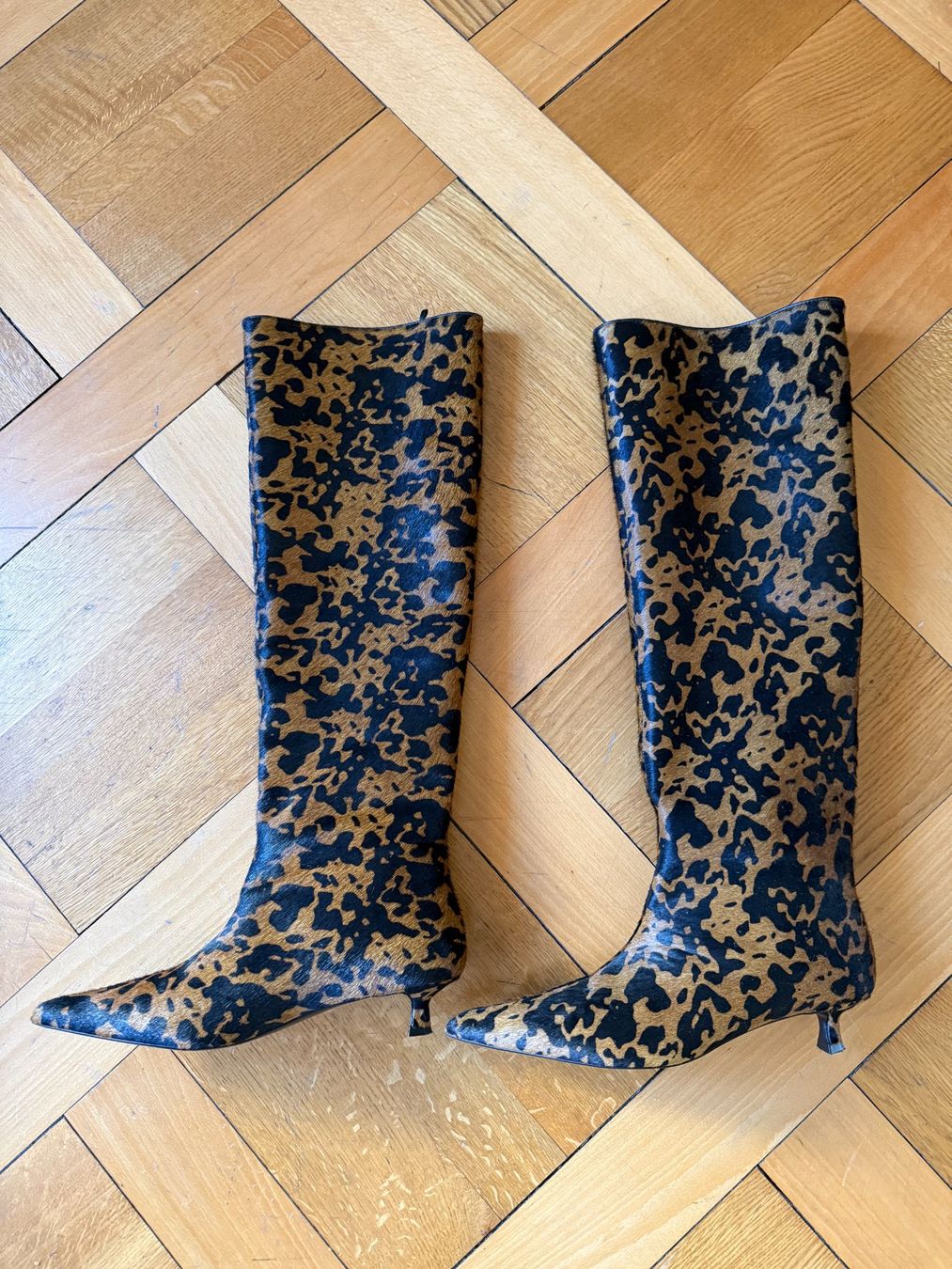 Scarpe da donna: Bottes en cuir À motif léopard – Nuovo (secondo la descrizione) da Genève venduto da reg_zb67 1