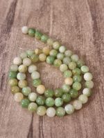 1 Strang natürlicher grün-gelber persischer Jade, 6 mm