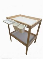 IKEA Wickeltisch / Wickelkommode aus Holz mit Zubehör