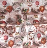 Serviette vintage ballons (d279) 2Stk.