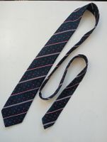 Herrenkrawatte mit Muster Blau / Weiss / Rot Vintage