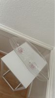 Elegante Glasplatte Früchteschale mit Blumenmuster