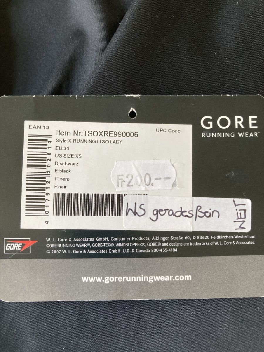 Pantaloni: Gore Running Wear Windstopper, XS, 34 schwarz soft shell – Usato da Zürich venduto da dolcicaramelle2 5