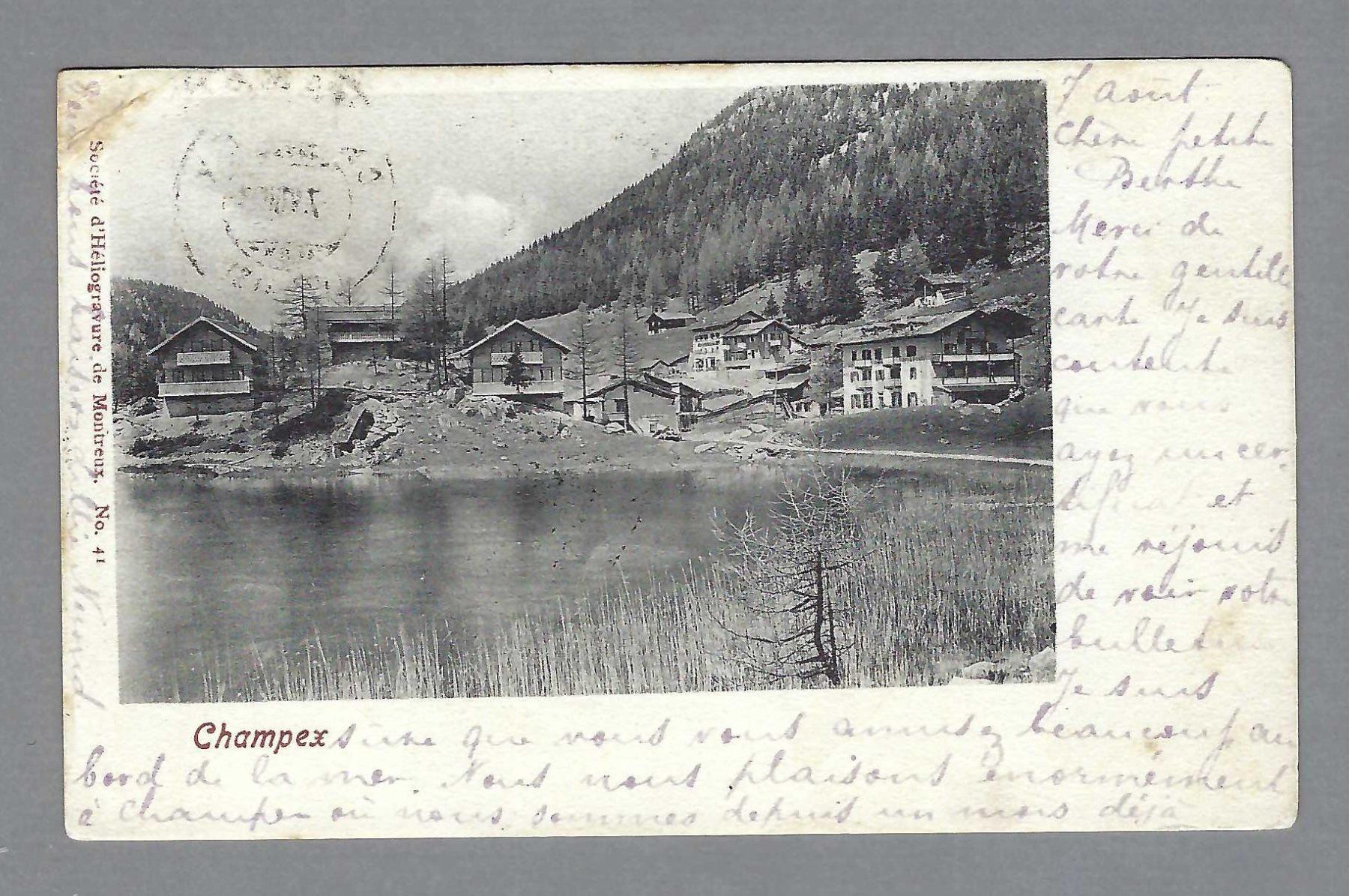 Cartoline postali: CHAMPEX, 0 CHAMPEX 1903 – Usato da Pura venduto da ulisse1957