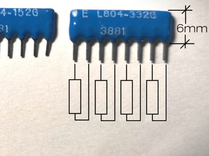 Componenti elettronici: Widerstandsarray 4 x 100 Ohm – Nuovo (secondo la descrizione) da Oberwangen b. Bern venduto da Vittorio0 5