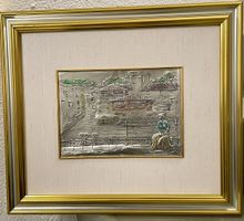 Silber ( 925 ) Bild in Holz Rahmen