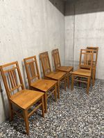 6 hochwertige Eichenholz-Stühle (massiv, gebraucht)