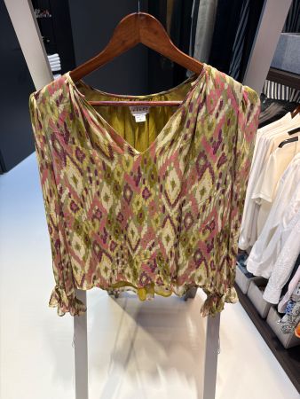 Damen Bluse Velvet Mehrfarbig Grösse XS