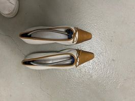 Elegante Ballerina weiss/cognac Andrea Puccini