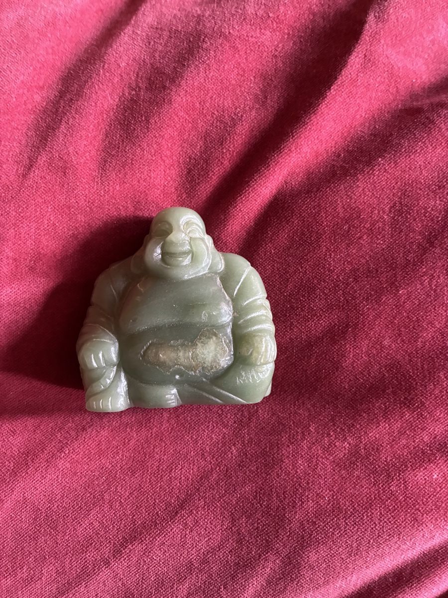 Statuette: Jade Buddha Figur, Glücksbringer 6,5 cm – Usato da Urnäsch venduto da schneewittli. 6
