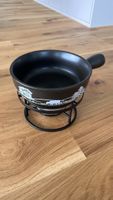 Käsefondue-Set Keramik mit Rechaud – Schweizer Alpmotiv