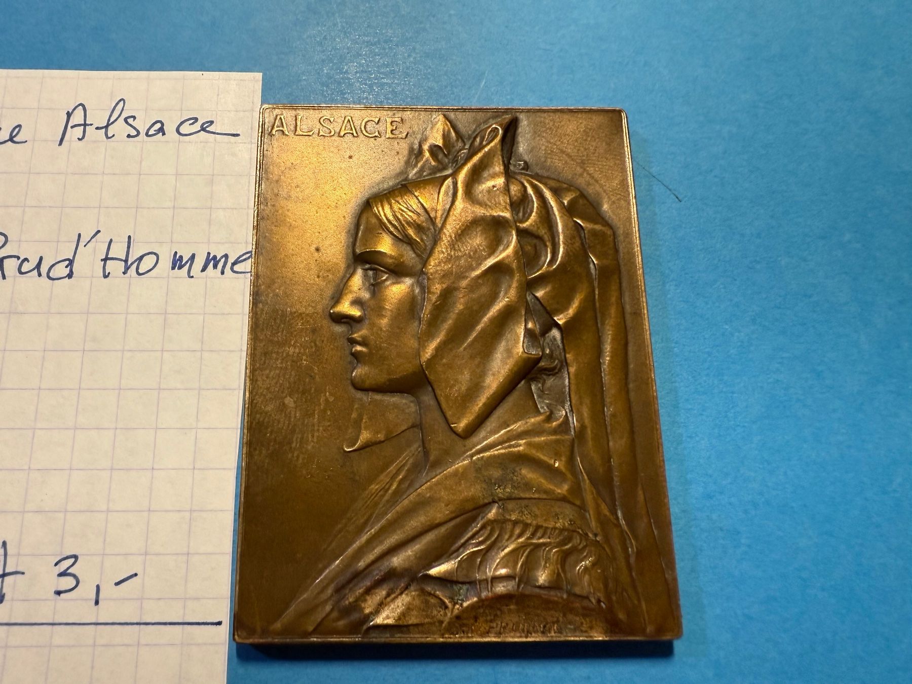 Insegne: FRANCE : PLAQUE ALSACE 1919 – Usato da genève venduto da GEnumist 1