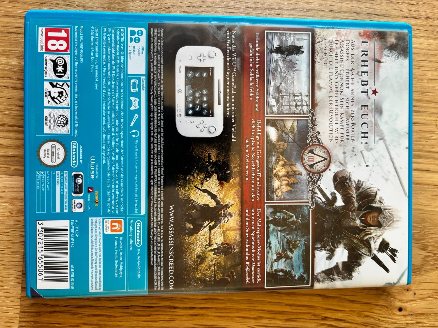 Spiele: Wii U Assassin's Creed III - komplett – Gebraucht aus Schüpfheim von Flashbang3250 1
