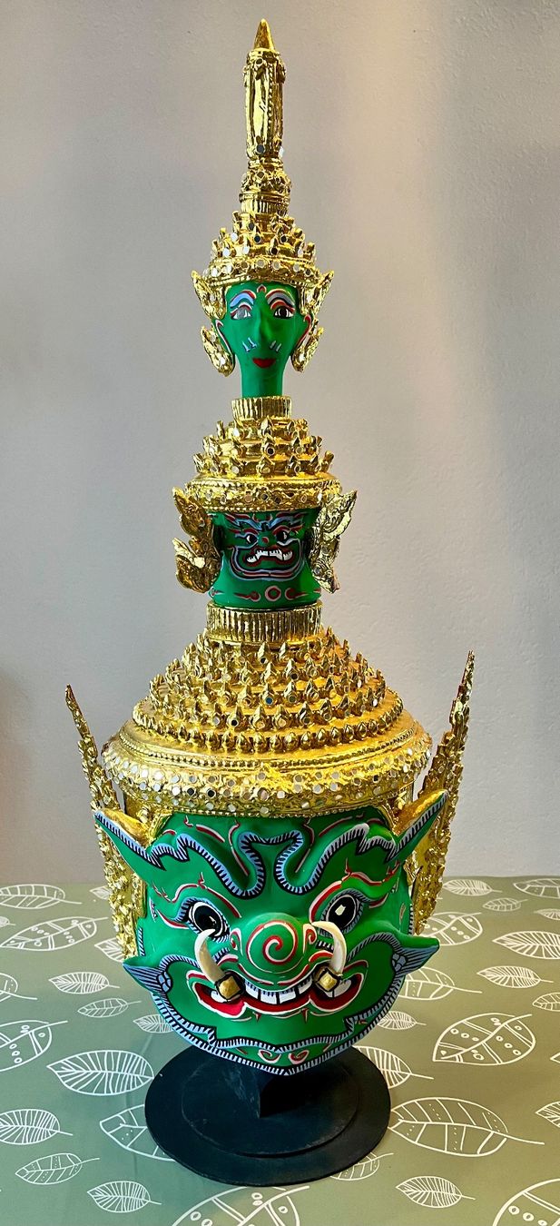 Tutte le decorazioni: Thai Khon Maske Deko / Farbe Grün – Usato da Uffikon venduto da san123day 3