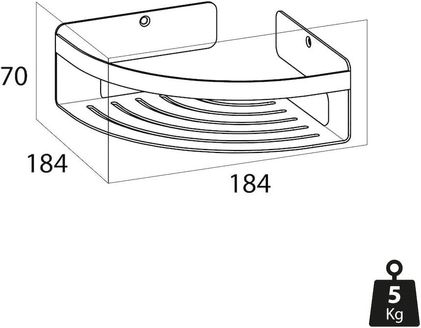 Portasapone: Tiger Caddy Eckkorb Edelstahl 184x184mm – Nuovo e nell'imballaggio originale da Bottighofen venduto da zaap 4
