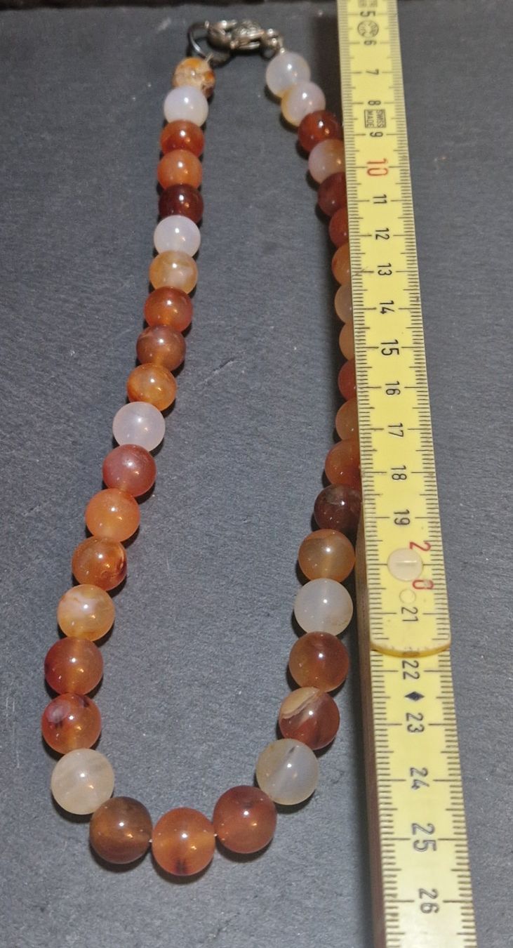 Catenine: Karneol / Achat Edelstein-Kette – Usato da Winterthur venduto da Sadega 5