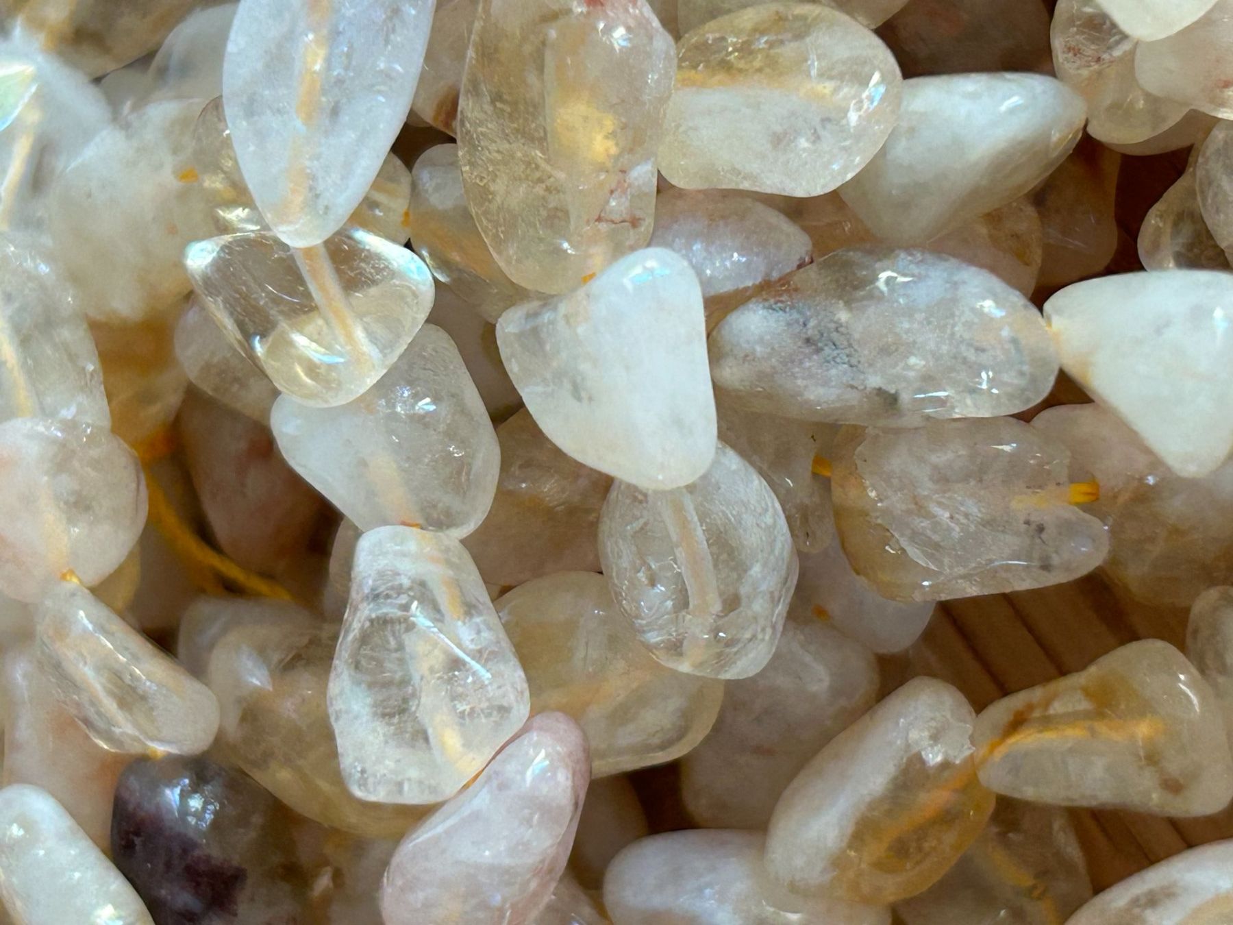 Pietre preziose: Strang echte citrine light color Nuggets 6-8 mm – Nuovo e nell'imballaggio originale da Niederrohrdorf venduto da Ytobi 1