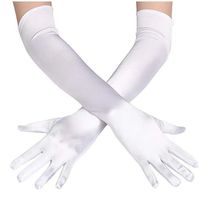 NEUE uni weisse lange Handschuhe 52cm - 223431