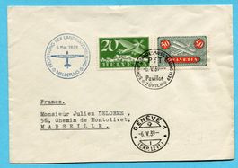 Brief Landi 1939 - Meldeflug nach Genève